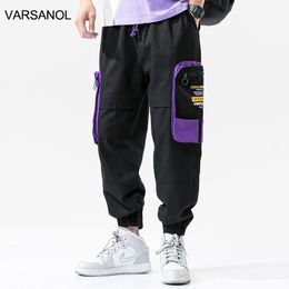Varsanol Cotton Cargo Pants Men Joggers Black Fashion Hip Hop Pants Male Streetwear Jogging Trousers Harem Tactical Pants 4xl 210601