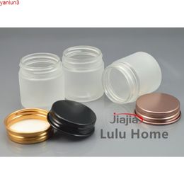 100pc/lot 30ml Frosted Plastic Cosmetic Jar Serum Bottle Aluminium Cap 1oz DIY Refillable Hand Cream Casegood qty
