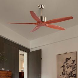 Ceiling Fans 52 Inch Luxury Pendant Fan Without Light Home Bedroom Living Room Decorative Remote Control 3 Wooden Blades