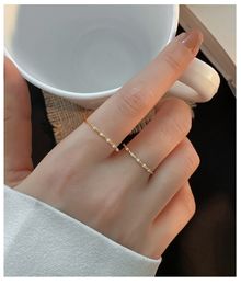 New Arrived Silver Sparkling Ring Simple Style Versatile Decorative Compact Index Finger Rings Women Fashion Jewellery