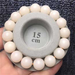 Beaded, Strands Wholesale 10 Pcs Natural White Bodhi Root Bracelet Round Beads Seed Women's Single Circle Bracelets 12mm Buddha