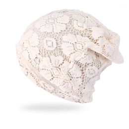 Women Riding Beanie Hat Winter Lace Skullies Cycling Cap Gorros Female Bandana Ciclismo Wrap Head Caps & Masks