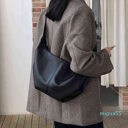 Fashion Bag Tote Handbags Korean Version of Large-capacity Dumpling Soft Leather Trendy Shoulder Messenger
