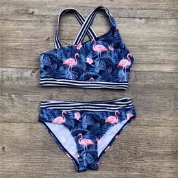 Multi Style Kids Girls Bikini Set Print Swimwear Swimsuit Summer Children Biquini Infantil Bathing Suit A369 210630