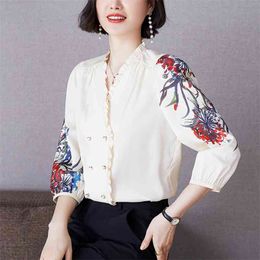 Fashion Women's t-shirts Women Clothing Summer Style printing Chiffon Shirt Top Tee Woman Tees Tops t-shirt 210507