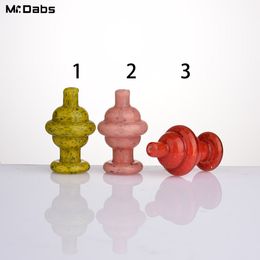 Coloured Glass Bubble Carb Cap Smoking Accessories 44mm Height 27mm Diameter for Quartz Banger Nail Water bongs Dab Rigs