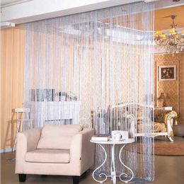 2.9x2.9m Modern Living Room Curtains Thread Curtains String Curtain Door Bead Sheer Curtains for Window Bedroom Cortinas Salon 210712