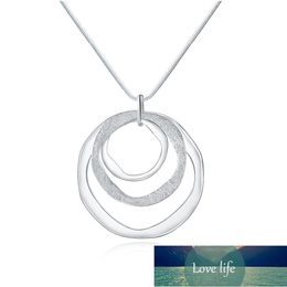 New 925 Necklace Fashion Disc Pendant Necklace For Woman Clavicle Chain Wedding Wedding Jewelry Gift Factory price expert design Quality Latest Style Original