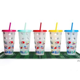 Reusable Plastic Tumblers with Lids Straws Summer Party 24oz Large Colour Changing Cups by sea BBB14511