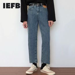 IEFB Men's Casual Jeans Pants Spring Summer Denim Trousers Male Korean Style Straight Vintage Bottoms 9Y6207 210524