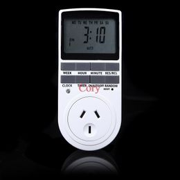 Timers 1PC Electronic Digital Timer Switch With Random 24 Hour Cyclic EU UK AU US Plug Kitchen Outlet Programmable Timing Socket 220V