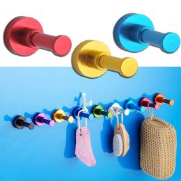 High Quality Clothes Rack Kitchen Door Cloth Coat Wall Hook Towel Robe Hook For Bathroom Accessory Hanger 10 Colours LX3929
