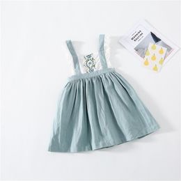 Spring Arrival Girls Sleeveless Dress Kids Cotton Korean Design 210528