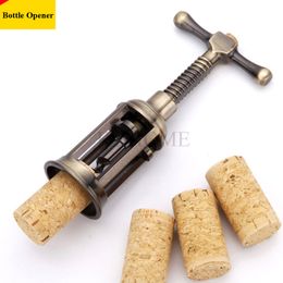 Classic Retro Red Wine Bottle Opener Zinc Alloy Corkscrew Cork Puller Remover Champagne Opener Wine Opener Antique Bronze 210319