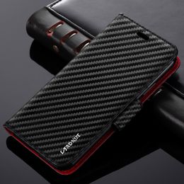 Luxury Carbon Fibre Wallet Cell Phone Cases For iPhone 8 Plus 7 6S 6 SE Flip Leather Cover For iPhone 11 Pro Max Xr X Xs 12 Mini