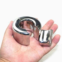 NXY Cockrings 21 Sizes Stainless Steel Ball Stretcher Scrotum Pendant Restraint Ring Weight Penis Bondage Lock Traning for Men BB-103 1124