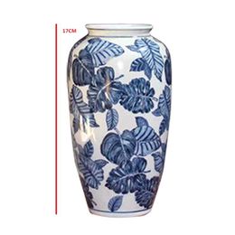 Vases Chinese Blue-and-White Linked Branch Flower Arrangement Art Small Porcelain And Points Jingdezhen Ceramics