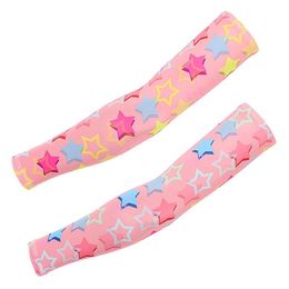 Elbow & Knee Pads Children UV Protection Arm Sleeve Dust-proof Sunshade Ice Silk Cover Kids Outdoor Sportswear 1 Pair