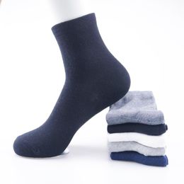 Men's Socks Business Cotton Thin Breathable Medium Size Solid Classic Casual High Quality Stockings