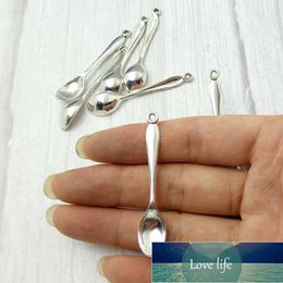 10pcs 11x55mm antique Silver Colour Spoon Charms Jewellery Creative Charm for necklace DIY Jewellery making Factory price expert design Quality Latest Style Original