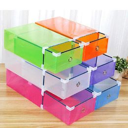 Clothing & Wardrobe Storage Metal-wrapped Transparent Drawer Type Plastic Shoe Box Thickened Large Household Dust And Moisture Proof