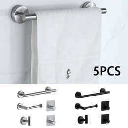 Toilet Paper Holders 5pcs/set Bathroom Accessories Sets Towel Holder Bar Rack Hooks Wall Mount Roll Coat Hanger Hardware