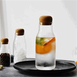 -Armazém de vidro frasco de vidro frasco de armazenamento transparente lata de rolha de rolha pequena garrafa de vidro pequeno recipientes de armazenamento de café selado 391 R2
