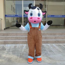 Stage Performance Three Style Cow Mascot Costume Halloween Fancy Party Dress Club Cartoon Character Suit Carnival Unisex Adults Outfit Event Promotional Props