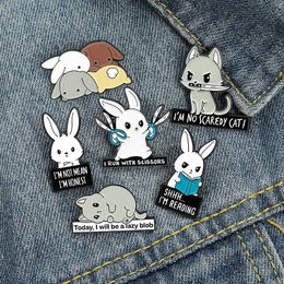Pins, Brooches Cute Animal Series Cartoon Hamster Women's Accessories Enamel Pins Bag Badges Clothes Label Pin
