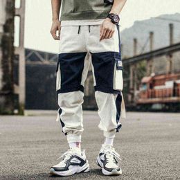 Pandapang Men Fashion Mid Waist Joggers Trousers Multi Pocket Cargo Pants