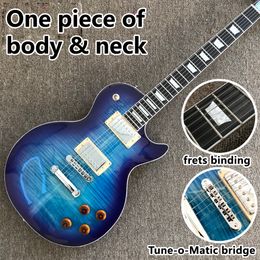 One piece of body & neck electric guitar, Frets binding, Tune-o-Matic bridge, Rosewood fingerboard guita