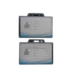 1000pcs Transparent Case Clear Plastic Badge Holder ID Credit Card Bank Cards Holder Cover