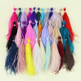 100 Pcs/Bundle Ostrich Feathers Filament String Dyed Colorful 10-15 CM Fluffy Plumes For Clothes Bag Decor Sewing Crafts