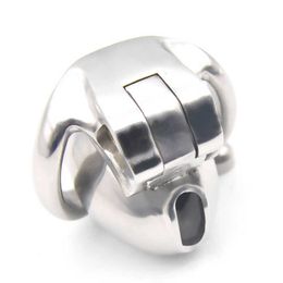 2021 Newest Stainless Steel Erotic Magic BDSM Bondage Lock Male Chastity Cage Device Gay Cock Ring Penis Sleeve Sex Toys For Men S0824
