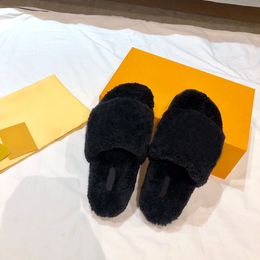 Fashion women wool Bom Dia Flat sandals selling Slippers Woman Slipper Shoes Autumn Winter slides Sandal Size 35-41