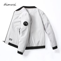DIMUSI Men's Bomber Jackets Casual Male Outwear Windbreaker Coats Fashion Mens Stand Collar Slim Pilot Baseball Jackets Clothing 210927