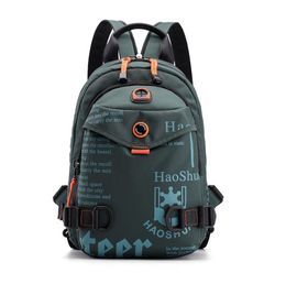 Outdoor Men's Chest Bag Multifunctional Fashion Backpack Waterproof Nylon Cloth Shoulder Messenger Bags