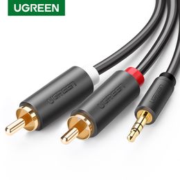 RCA 3.5mm jack Cable 2 RCA Male to 3.5 mm Male Audio Cable 1M 2M 3M Aux Cable for Edifer Home Theatre DVD