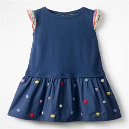 Summer Sleeveless Girls Dresses Cotton Baby clothing Dress for 2-7T Children Princess Tutu garments brand kids girls dresses 210529