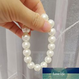 Pearl Bracelet for Women 10/12mm Simulated Pearl Bead Chain Bracelets Pulseira Femme Wristband Bridal Jewellery Accesories Bijoux