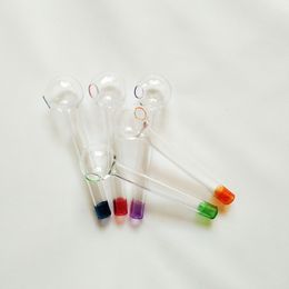 5 Colors Mini Smoking Hand Pipes Handcraft Pyrex Oil Burner Pipe weight 10g Glass water bong