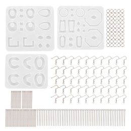 silicone pouches NZ - Jewelry Pouches, Bags 203Pcs Resin Earring Molds, Silicone Molds Epoxy Kit, For DIY Necklace Pendant Craft