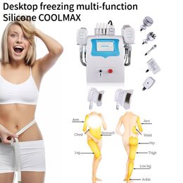 6 in 1 2 cryo handles fat freeze slimming machine lipolaser cavitation RF laser cellulite reduction equipment