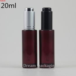 20pcs/Lot 20ml Liquid Press Oils Bottles Dropper Glass purple Package Reagent Eye Bottlegoods