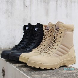 Autumn Winter Men Desert Tactical Military Mens Safty SWAT Army Boot Waterproof Work Shoes Ankle Combat Boots Y200915