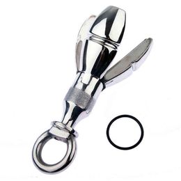 NXY Expansion Device Upgraded Heavy Anal Dilator Plug Open and Close Vaginal Expander Lock Adjustable Metal Butt Sm Torture Retro Tools Sex Toys 1207