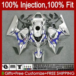 Injection Mould Bodywork For HONDA CBR 1000RR 1000 RR CC 2006 2007 Body 59No.107 CBR1000 RR CBR1000-RR 06-07 1000CC CBR1000RR 06 07 OEM Motorcycle Blue flames Fairing