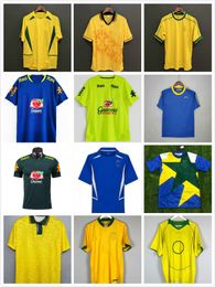 1991 1993 1957 1970 1994 Brasils soccer jerseys Rivaldo 1988 1998 2000 2002 2004 2006 2010 VINTAGE CLASSIC retro Romario Ronaldo Ronaldinho camisa de futebol