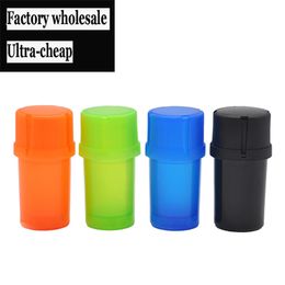 Plastic tobacco spice Grinder herb Grinder Crusher Smoking 40mm diameter 3parts Tobacco Smoking Accessories for water bong dhl free