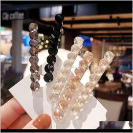 1Pcs Fashion Solid Colour Rhinestones Beads Clips Women Barrettes Hairpins Metal Champagne Accessories Gqj7Q Pins Fpulm